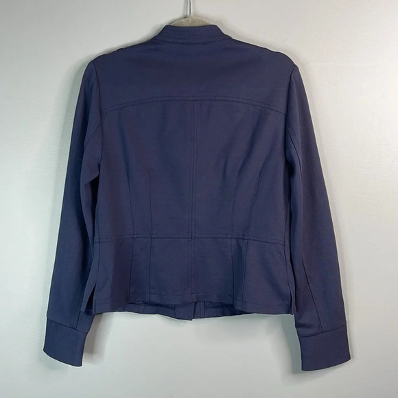 Inc International Concepts Military Style Blazer Jacket Navy Blue Stretch Size M - Picture 7 of 11